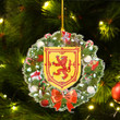 1sttheworld Ornament  - Scotland Custom Shape Ornament - Snowy Christmas Wreath A7 | 1sttheworld