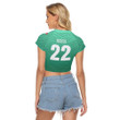 1sttheworld Clothing - Mexico Soccer Jersey Style - Women's Raglan Cropped T-shirt A95 | 1sttheworld