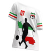 1sttheworld Clothing - Mexico Soccer Jersey Style Violet - Off Shoulder T-Shirt A95 | 1sttheworld