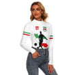 1sttheworld Clothing - Mexico Soccer Jersey Style Violet - Women's Stretchable Turtleneck Top A95 | 1sttheworld