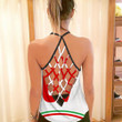 1sttheworld Clothing - Mexico Soccer Jersey Style Violet - Criss Cross Tanktop A95 | 1sttheworld