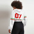 1sttheworld Clothing - Mexico Soccer Jersey Style Violet - Croptop Hoodie A95 | 1sttheworld