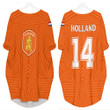 1sttheworld Clothing - Netherlands Soccer Jersey Style - Batwing Pocket Dress A95 | 1sttheworld