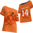 1sttheworld Clothing - Netherlands Special Soccer Jersey Style - Off Shoulder T-Shirt A95 | 1sttheworld