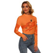 1sttheworld Clothing - Netherlands Special Soccer Jersey Style - Women's Stretchable Turtleneck Top A95 | 1sttheworld
