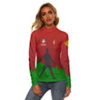 1sttheworld Clothing - Portugal Special Soccer Jersey Style - Women's Stretchable Turtleneck Top A95 | 1sttheworld