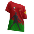 1sttheworld Clothing - Portugal Special Soccer Jersey Style - Off Shoulder T-Shirt A95 | 1sttheworld
