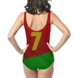 1sttheworld Clothing - Portugal Special Soccer Jersey Style - Women Low Cut Swimsuit A95 | 1sttheworld