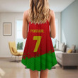 1sttheworld Clothing - Portugal Special Soccer Jersey Style - Strap Summer Dress A95 | 1sttheworld