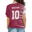 1sttheworld Clothing - Qatar Special Soccer Jersey Style - One Shoulder Shirt A95 | 1sttheworld