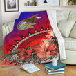 1sttheworld Premium Blanket - American Samoa Hibiscus Polynesian Premium Blanket | 1sttheworld
