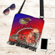 1sttheworld Crossbody Boho Handbag - American Samoa Hibiscus Polynesian Crossbody Boho Handbag | 1sttheworld
