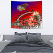 1sttheworld Tapestry - American Samoa Turtle Hibiscus Ocean Tapestry A95