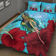 1sttheworld Quilt Bed Set - American Samoa Turtle Hibiscus Ocean Quilt Bed Set A95