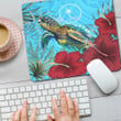 1sttheworld Mouse Pad - Chuuk Turtle Hibiscus Ocean Mouse Pad | 1sttheworld
