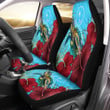 1sttheworld Car Seat Covers - Chuuk Turtle Hibiscus Ocean Car Seat Covers | 1sttheworld
