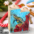 1sttheworld Candle Holder - Chuuk Turtle Hibiscus Ocean Candle Holder A95