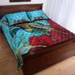 1sttheworld Quilt Bed Set - Chuuk Turtle Hibiscus Ocean Quilt Bed Set A95