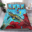 1sttheworld Bedding Set - Cook Islands Turtle Hibiscus Ocean Bedding Set | 1sttheworld
