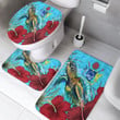 1sttheworld Bathroom Set - Cook Islands Turtle Hibiscus Ocean Bathroom Set | 1sttheworld
