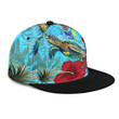 1sttheworld Snapback Hat - Turtle Hibiscus Ocean Snapback Hat A95