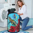 1sttheworld Laundry Hamper - Turtle Hibiscus Ocean Laundry Hamper A95