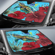 1sttheworld Auto Sun Shades - Turtle Hibiscus Ocean Auto Sun Shades A95