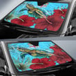 1sttheworld Auto Sun Shades - Fiji Turtle Hibiscus Ocean Auto Sun Shades A95