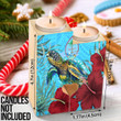 1sttheworld Candle Holder - Guam Turtle Hibiscus Ocean Candle Holder A95