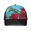 1sttheworld Mesh Back Cap - Guam Turtle Hibiscus Ocean Mesh Back Cap | 1sttheworld
