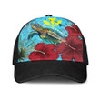 1sttheworld Mesh Back Cap - Hawaii Turtle Hibiscus Ocean Mesh Back Cap | 1sttheworld
