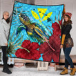 1sttheworld Quilt - Hawaii Turtle Hibiscus Ocean Quilt A95