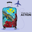 1sttheworld Luggage Covers - Hawaii Turtle Hibiscus Ocean Luggage Covers A95