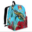 1sttheworld Backpack - Kiribati Kiribati Turtle Hibiscus Ocean Backpack A95