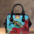 1sttheworld Shoulder Handbag - Kiribati Turtle Hibiscus Ocean Shoulder Handbag | 1sttheworld
