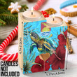 1sttheworld Candle Holder - Kiribati Turtle Hibiscus Ocean Candle Holder A95