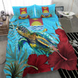 1sttheworld Bedding Set - Kiribati Turtle Hibiscus Ocean Bedding Set A95