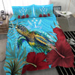 1sttheworld Bedding Set - Kosrae Turtle Hibiscus Ocean Bedding Set A95