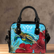 1sttheworld Shoulder Handbag - Kosrae Turtle Hibiscus Ocean Shoulder Handbag | 1sttheworld
