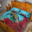 1sttheworld Quilt Bed Set - Kosrae Turtle Hibiscus Ocean Quilt Bed Set A95