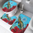 1sttheworld Bathroom Set - Micronesia Turtle Hibiscus Ocean Bathroom Set | 1sttheworld
