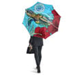 1sttheworld Umbrellas - Micronesia Turtle Hibiscus Ocean Umbrellas A95