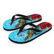 1sttheworld Flip Flops - Micronesia Turtle Hibiscus Ocean Flip Flops A95
