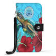 1sttheworld Wallet Phone Case - Micronesia Turtle Hibiscus Ocean Wallet Phone Case A95