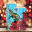 1sttheworld Candle Holder - Micronesia Turtle Hibiscus Ocean Candle Holder | 1sttheworld
