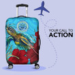 1sttheworld Luggage Covers - Micronesia Turtle Hibiscus Ocean Luggage Covers A95