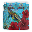 1sttheworld Bedding Set - Micronesia Turtle Hibiscus Ocean Bedding Set A95