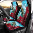 1sttheworld Car Seat Covers - Nauru Turtle Hibiscus Ocean Car Seat Covers | 1sttheworld
