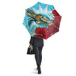 1sttheworld Umbrellas - Nauru Turtle Hibiscus Ocean Umbrellas A95