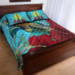 1sttheworld Quilt Bed Set - New Caledonia Turtle Hibiscus Ocean Quilt Bed Set A95